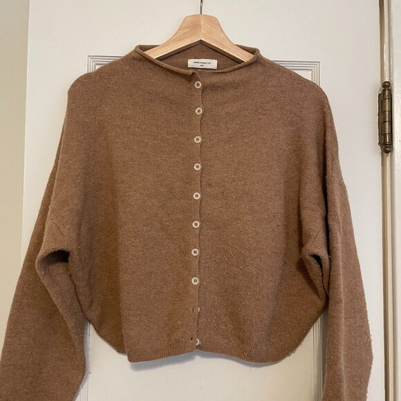 James Street Co. Sweaters - James Street Co. PERI SHRUNKEN CARDIGAN Tobacco / Small